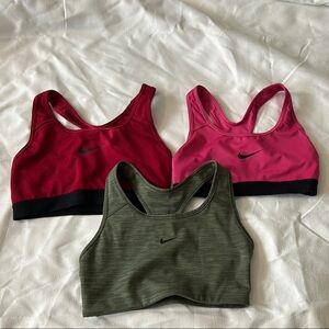 Nike Sports Bras - Red, Pink, Olive